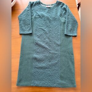 Anthropologie Silka Sweatshirt Teal Textured‎ Dress
